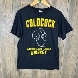 Coldcock Whiskey Graphic T-Shirt American Herbal Flavored Adult Medium